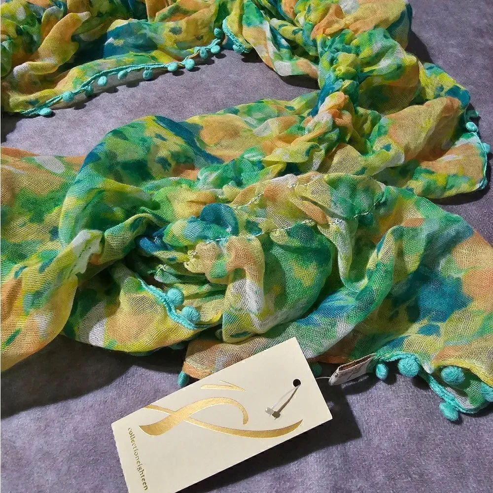COLLECTION EIGHTEEN Floral Pop Boa POLYESTER Scarf 12
